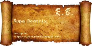 Rupa Beatrix névjegykártya