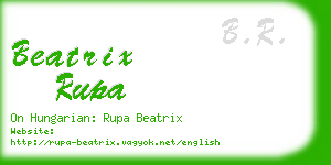 beatrix rupa business card